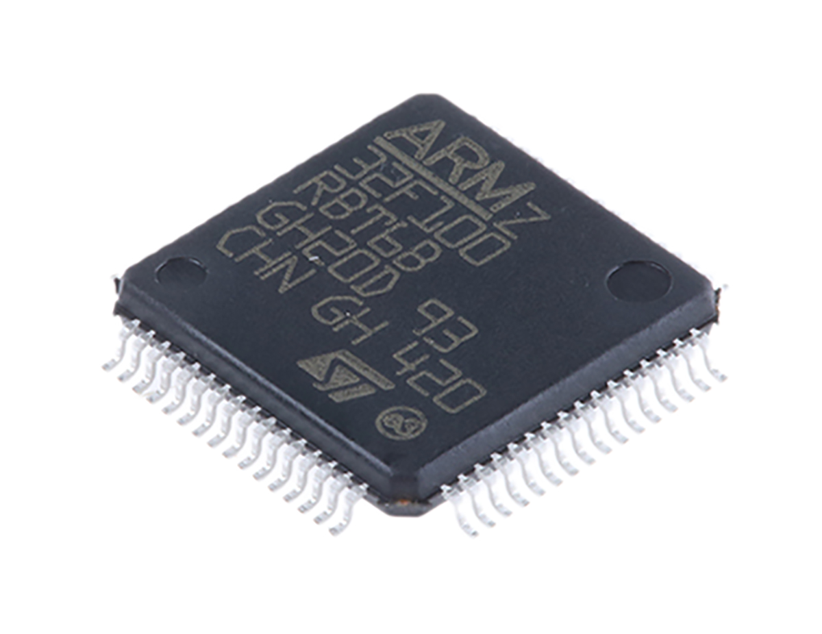 STMicroelectronics STM32F100RBT6B, 32 bit ARM Cortex M3, STM32F100RB Microcontroller, 24 MHz, 128kB FLASH, 64-Pin LQFP