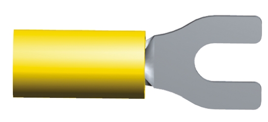 TE Connectivity PIDG Insulated Crimp Spade Connector, 2.6mm² to 6.6mm², 12AWG to 10AWG, M4 Stud Size Nylon, Yellow