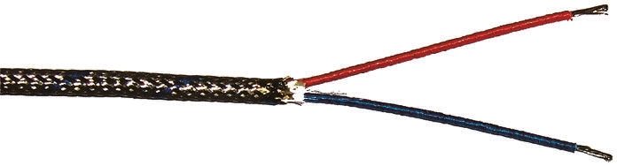 Jumo Type J Thermocouple & Extension Wire, 10m, Unscreened, Fibreglass Insulation, +350°C Max