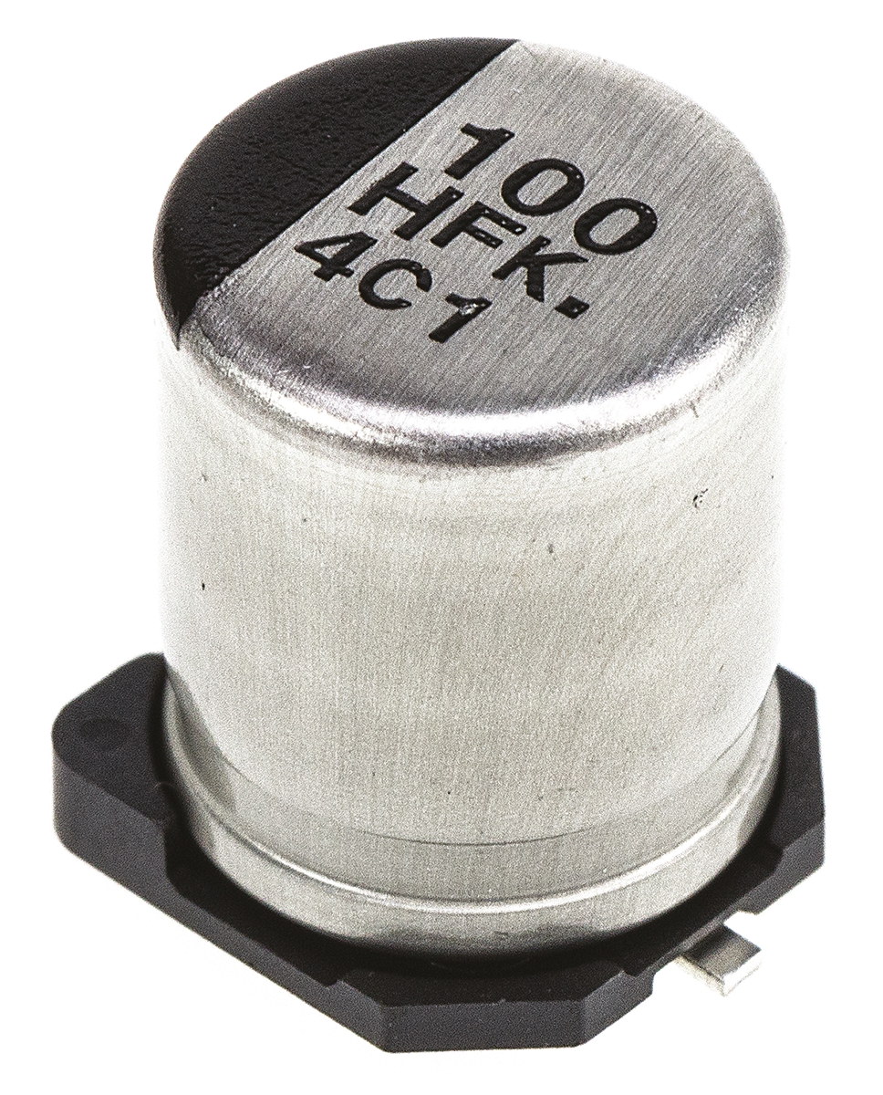 Panasonic 100μF Aluminium Electrolytic Aluminium Electrolytic Capacitor 50V dc, Surface Mount - EEEFK1H101P