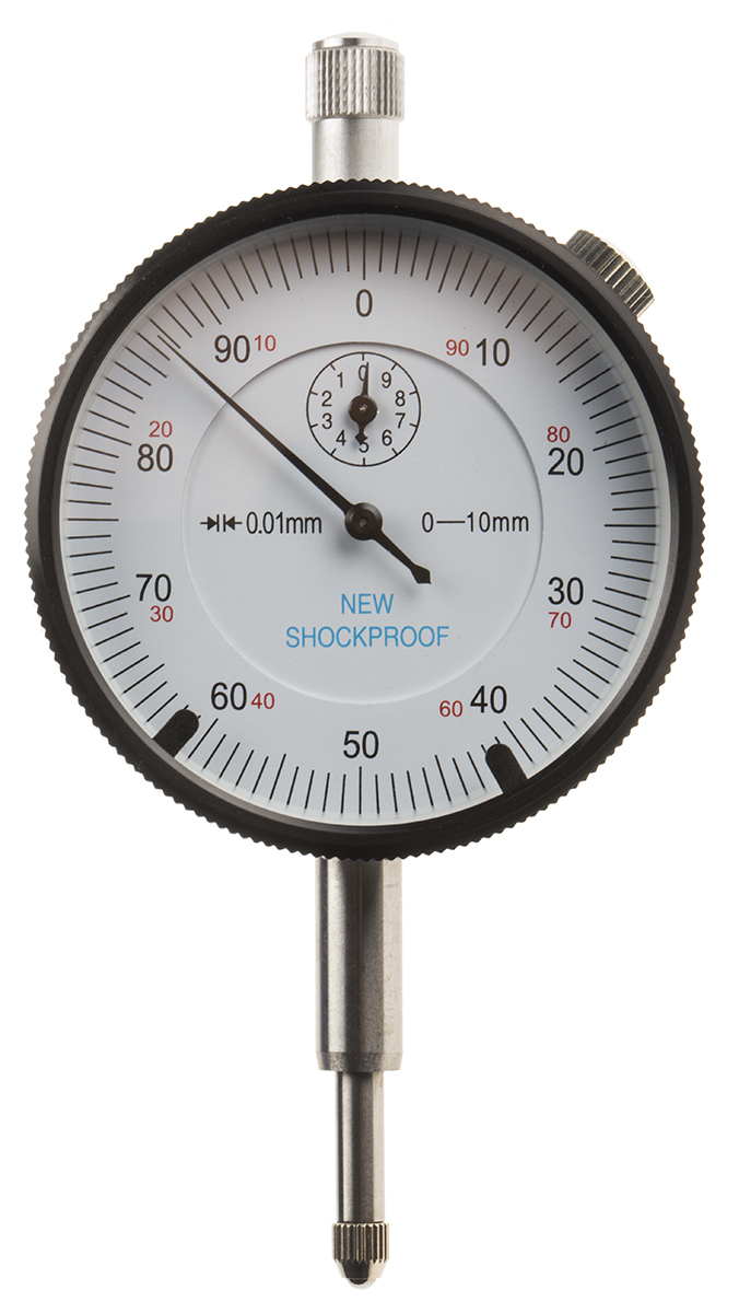 RS PROMetric Plunger Dial Indicator, , 0.01 mm Resolution With UKAS Calibration