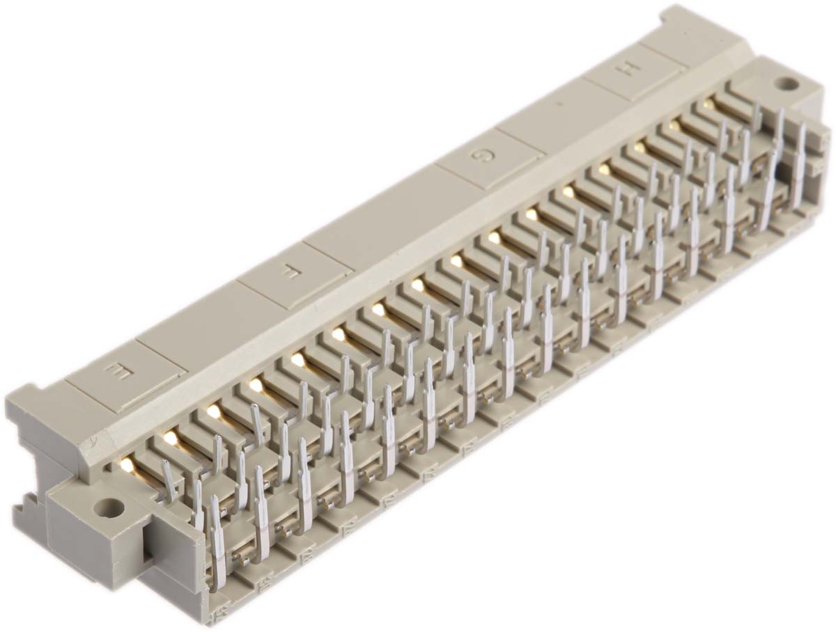 HARTING 48 Way 5.08mm Pitch, Type F Class C2, 3 Row, Right Angle DIN 41612 Connector, Plug