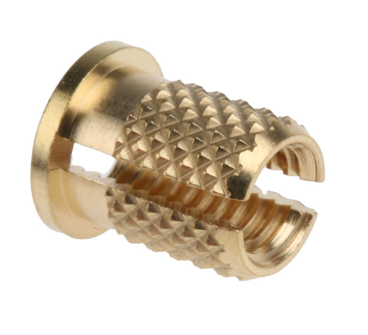 RS PRO, M5 Brass Threaded Insert, 8mm diameter 6.4mm Depth 9.53mm