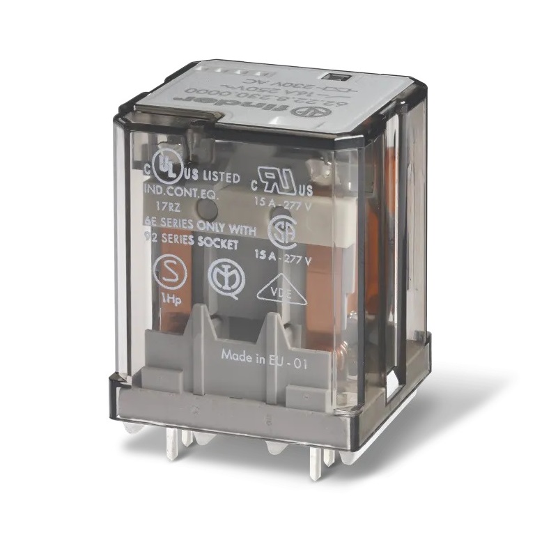 Finder PCB Mount Power Relay, 24V Coil, 16A Switching Current, 3PDT