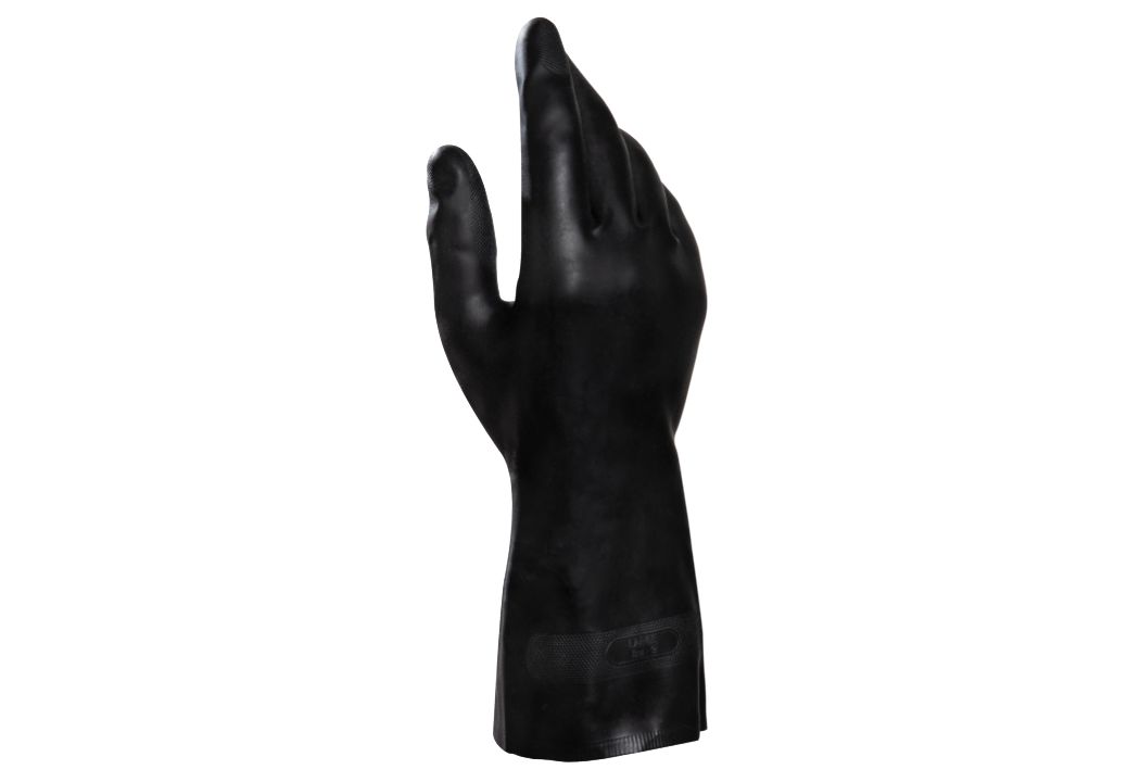 Mapa ULTRANEO 401 Black Cotton Natural Latex, Polychloroprene Work Gloves, Size 7