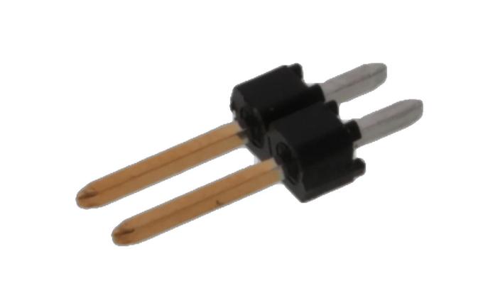 Molex 90120 Series Vertical Through Hole PCB Header, 2 Contact(s), 2.54 mm Pitch, 1 Row, Unshrouded