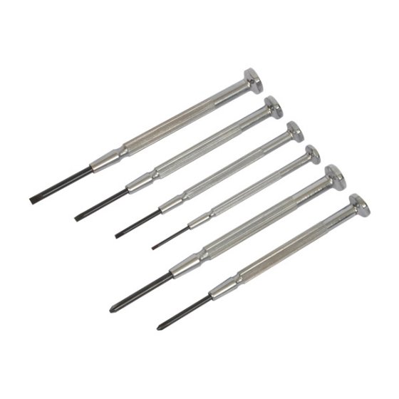 Avit Phillips, Slotted Precision Screwdriver Set, 6-Piece