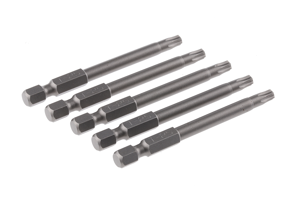 RS PRO Star Screwdriver Bit, T25 Tip, 70 mm Overall