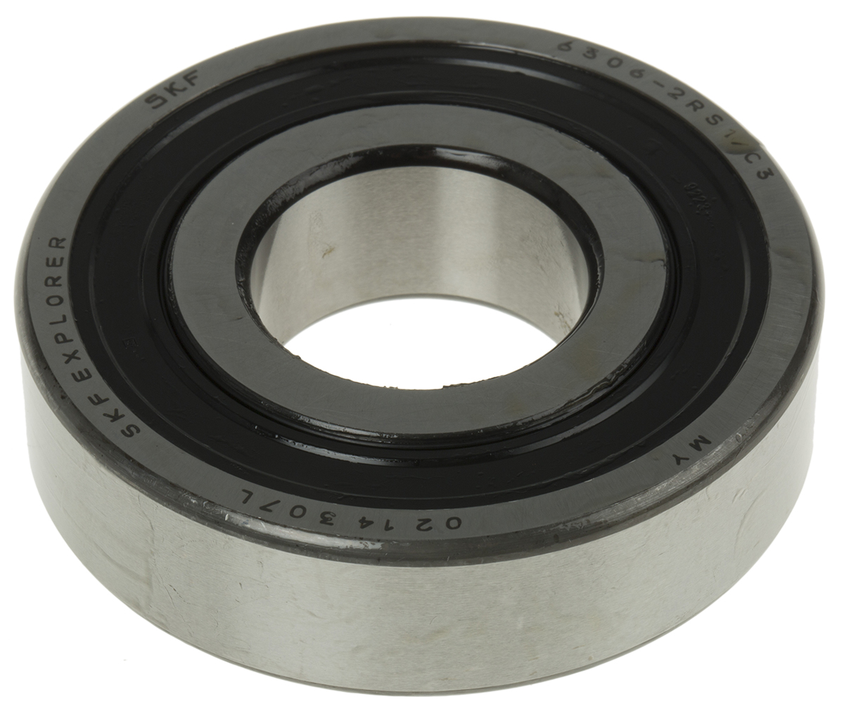 SKF 6306-2RS1/C3 1 Row Ball Bearing - 30 mm ID, 72 mm OD