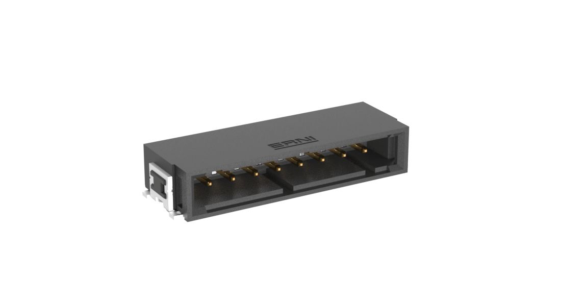 ERNI MaxiBridge Series Right Angle Surface PCB Header, 8 Contact(s), 2.54 mm Pitch, 1 Row, Shrouded