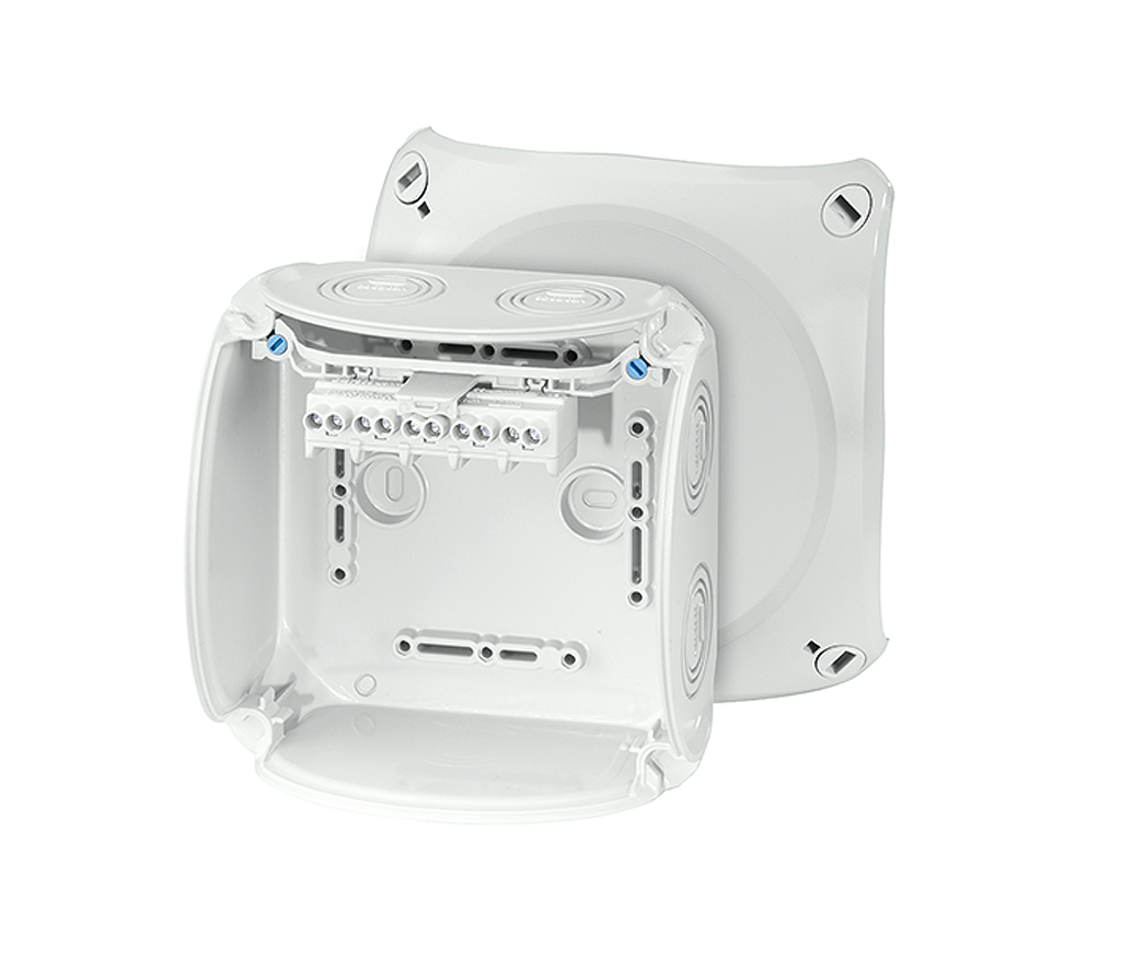 HENSEL KF Series Grey Polycarbonate Terminal Box, IP66, IP67, 5 Terminals, 77 x 130 x 130mm