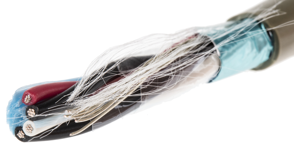 Alpha Wire ProTekt Series Data Cable, 2 Pairs, 4 Cores, 0.56 mm², Screened, 20 AWG, 50m, Screened Shield