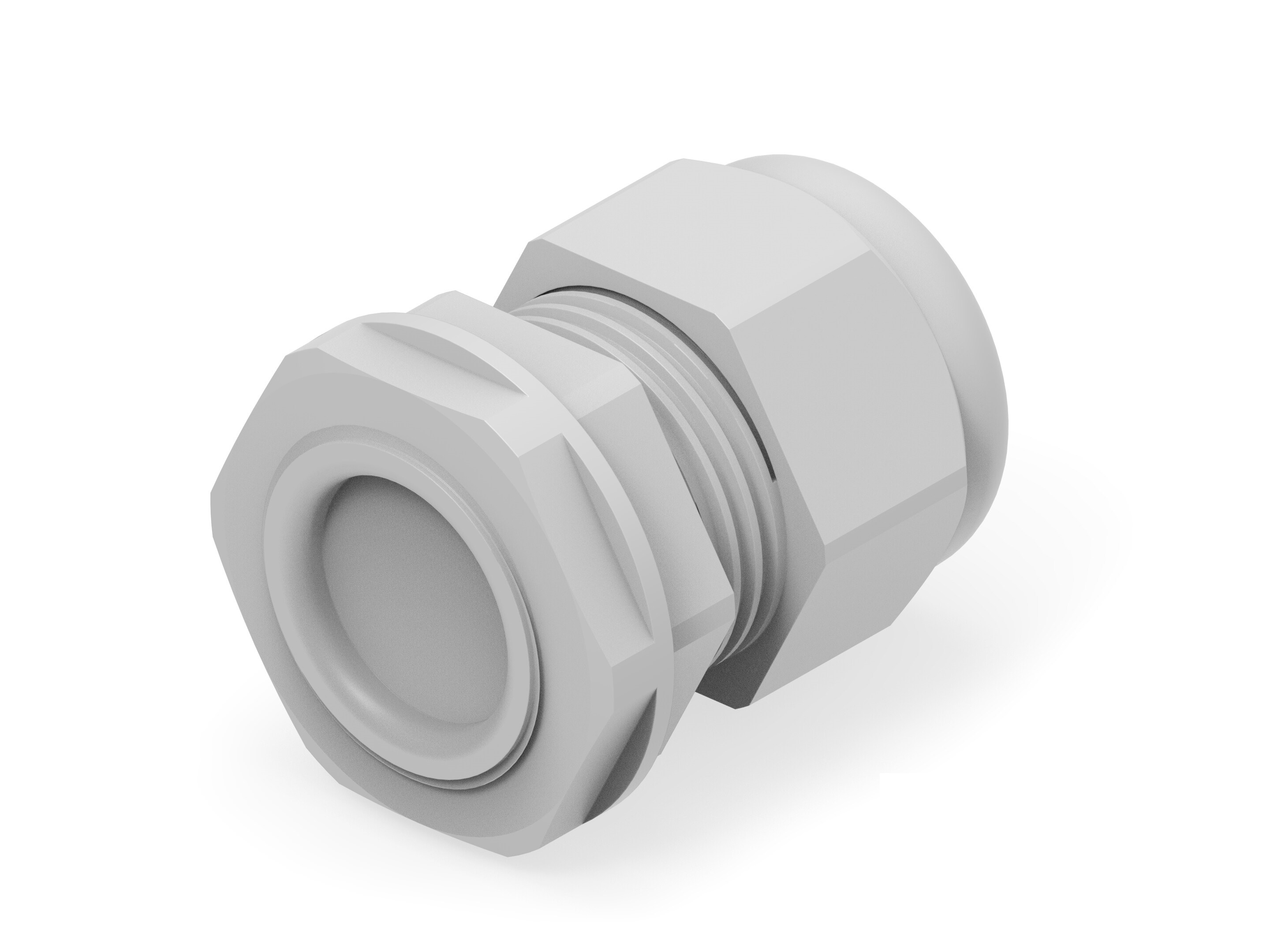 Entrelec 1SNG Series Light Grey PA 6 Cable Gland, M25 Thread, 11mm min., 17mm max., IP66, IP68
