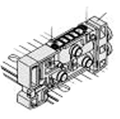 SMC SX5000 series One-touch Fitting 8 mm Manifold Block for use with Valve, SX5000-50-1A-C8-Q