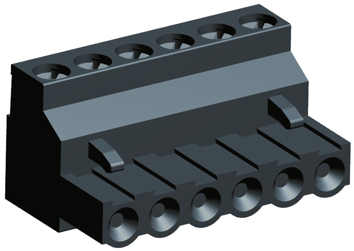 TE Connectivity, 5.08mm Pitch, Buchanan, 6 Way, , Pluggable Terminal Block, Plug, Through Hole, Screw Termination,