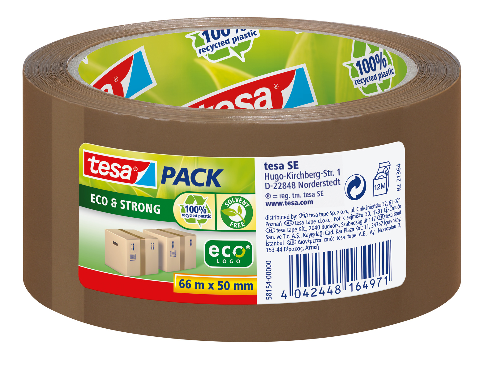 Tesa TESAPACK Brown Packing Tape, 66mm x 50mm