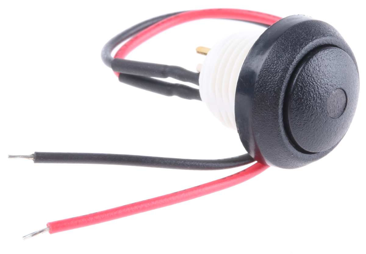 ITW Switches 48 Series Illuminated Push Button Switch, Latching, Panel Mount, 13.6mm Cutout, SPST, Blue LED, 48V dc,