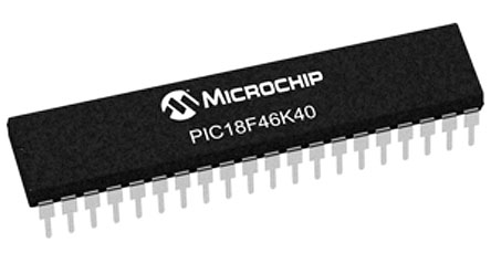 Microchip PIC18F46K40-I/P, 8 bit PIC, PIC18F46K40 Microcontroller, 64 MHz, 64kB FLASH, 40-Pin DIP