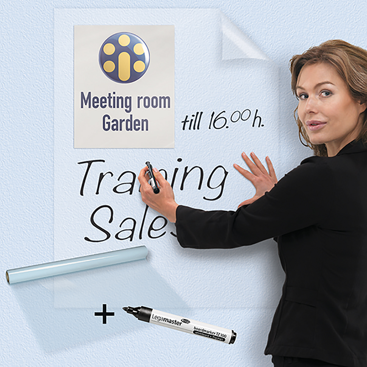 Legamaster White Board, 80cm Height, 60cm Width