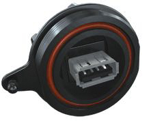 Samtec, Panel Mount, Socket- Single Port Type B to A 2.0 IP68 USB Connector