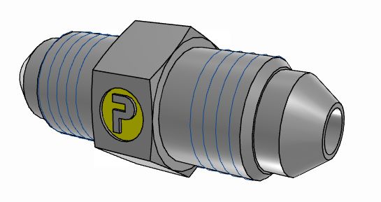 Parker UNF 7/16-20 Male to UNF 7/16-20 Male, 4HMTXS