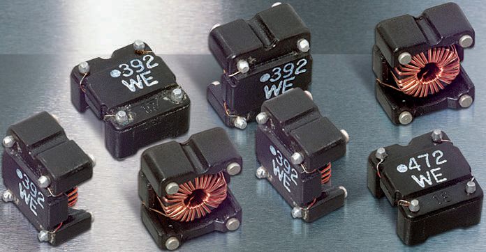 Wurth Elektronik, WE-SL5, Surface Mount Surface Mount Common Mode Line Filter with a Ferrite Core, 220 μH Sectional