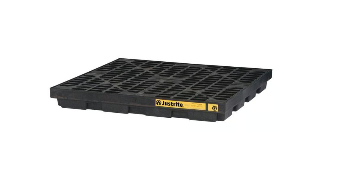 Justrite Polyethylene Drum Pallet for Spill Control, 49g Capacity