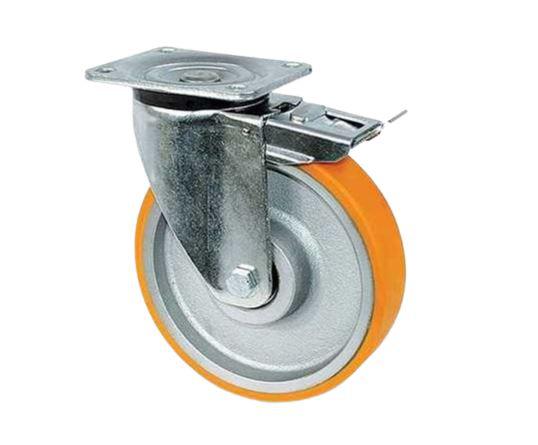 Guitel Hervieu Braked Swivel Castor Wheel, 800kg Capacity, 250mm Wheel