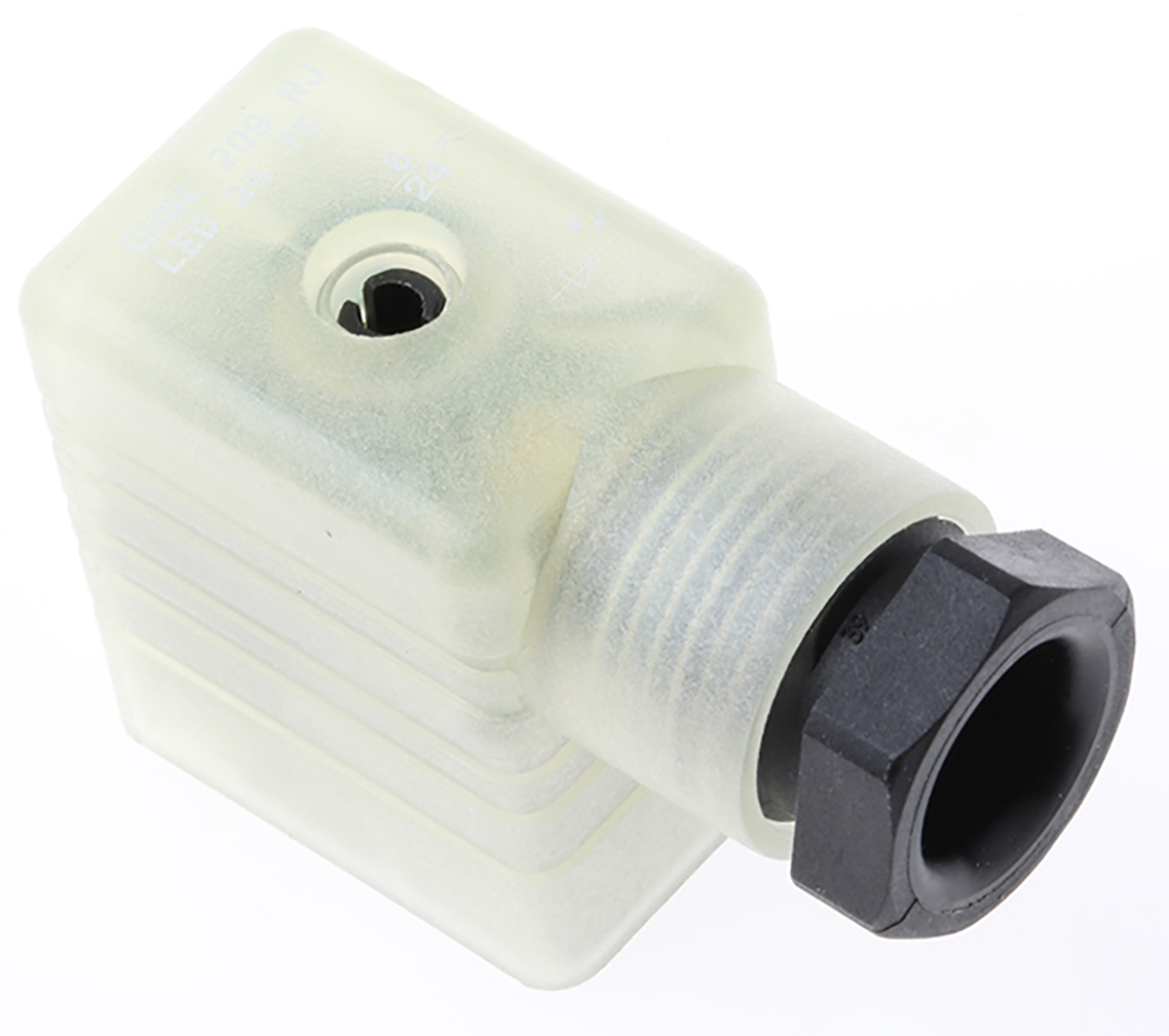Hirschmann GMNL 2P+E DIN 43650 B, Female Solenoid Valve Connector with Indicator Light, 24 V ac/dc Voltage