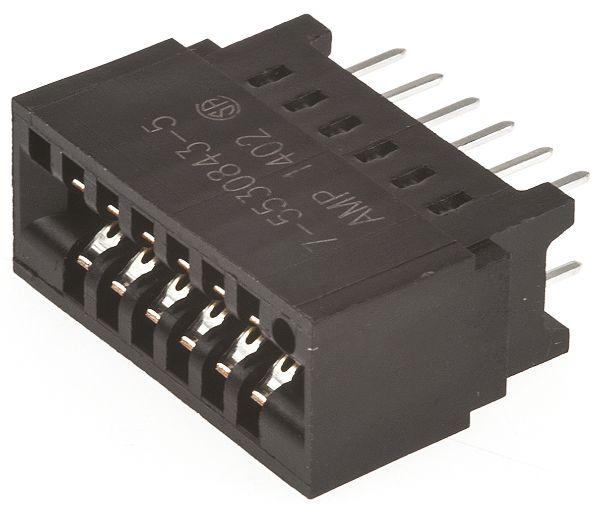 TE Connectivity Female Backplane Connector, Through Hole Mount, 12-Contacts, 2.54mm Pitch, 2-Row, Solder Termination