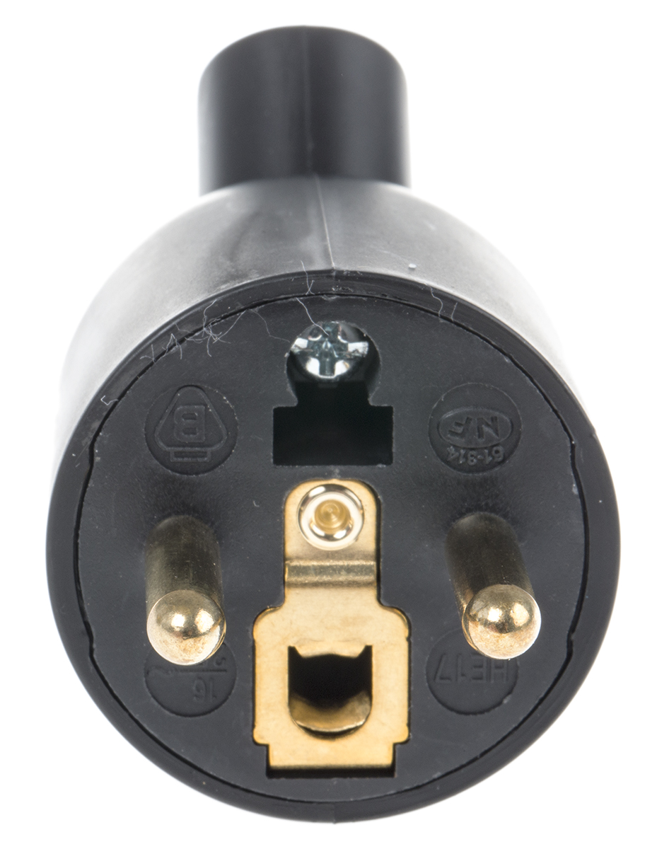 Legrand French Mains Connector, 16A Black, Cable Mount Polymer, 250 V