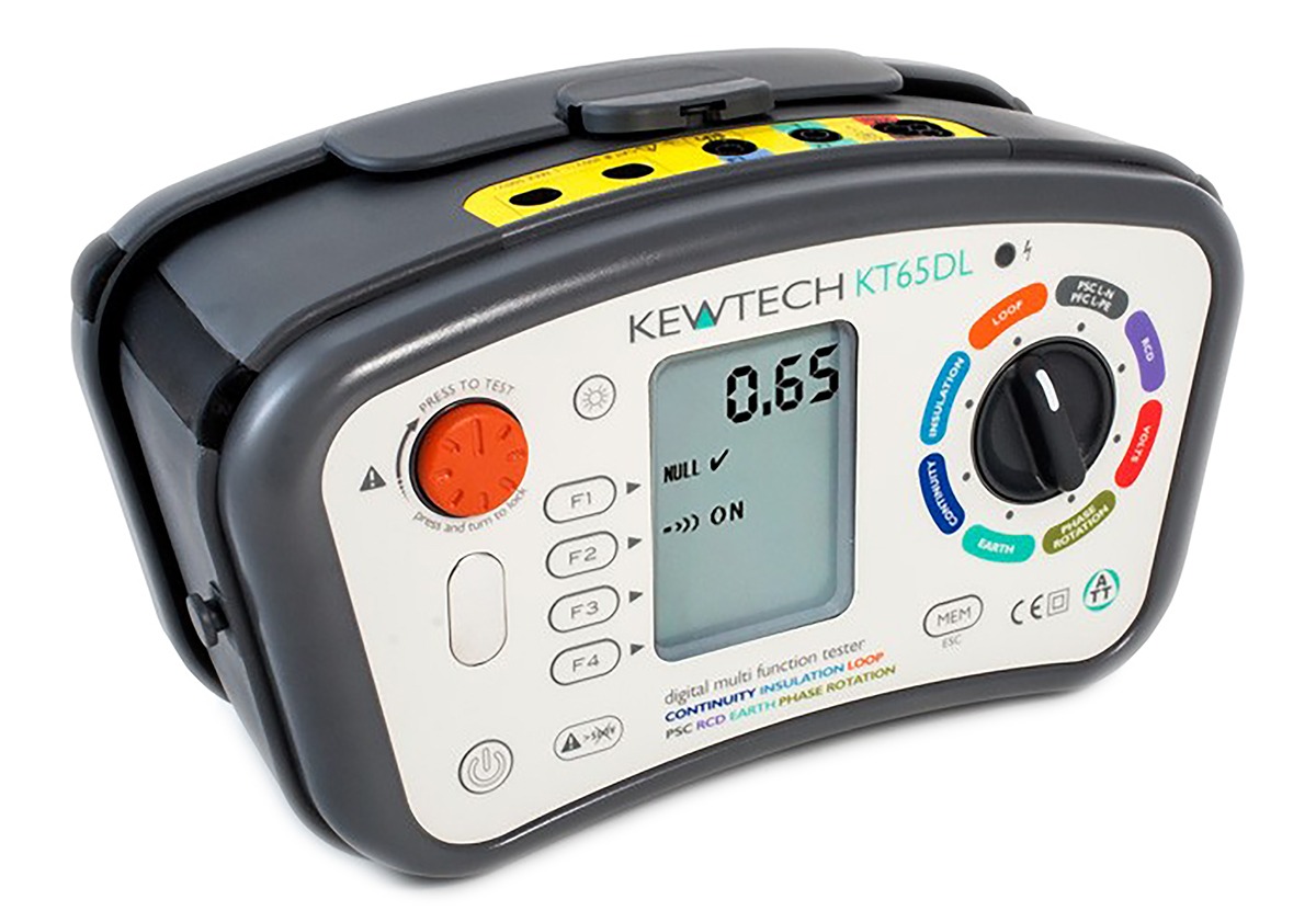 Kewtech Corporation KT65DL Multifunction Tester, 100V  , Earth Resistance Measurement With USB UKAS Calibration