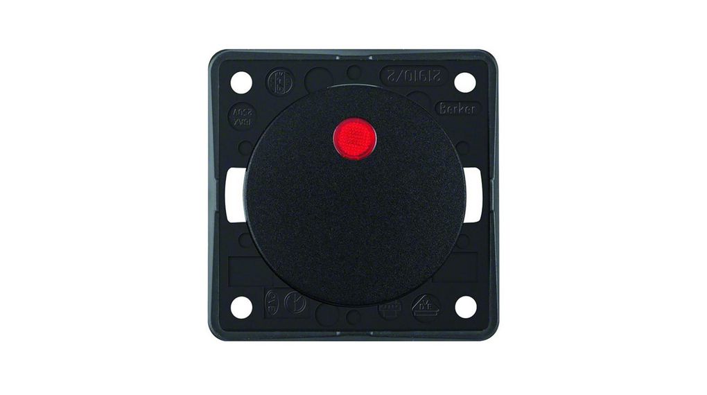 Berker Anthracite Rocker Switch, 1 Gang, INTEGRO