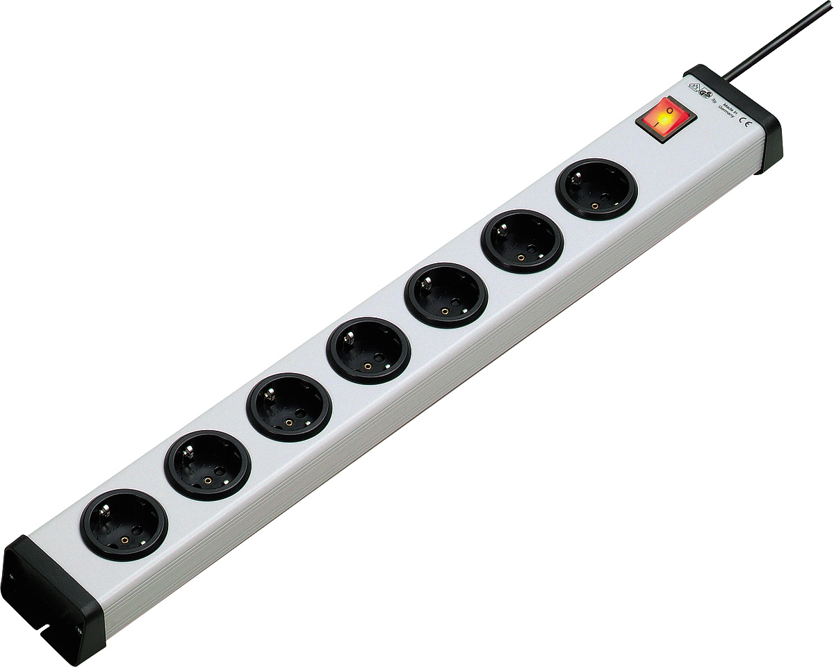 Bodo Ehmann Type F - German Schuko 7 Gang Power Distribution Unit, 1.5m Cable, 16A, 250 V
