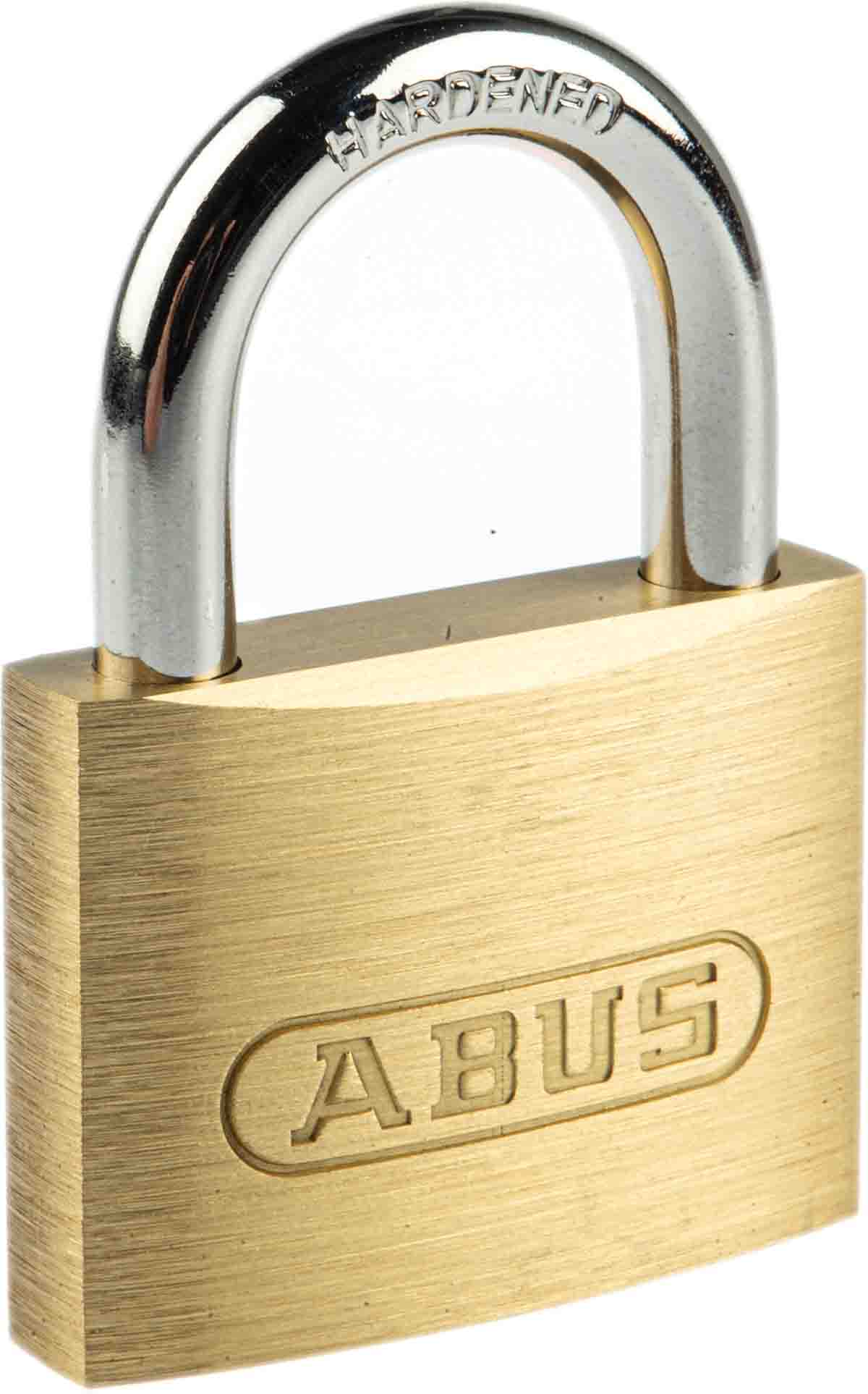 ABUS Key Weatherproof Brass Padlock, 7mm Shackle, 48mm Body