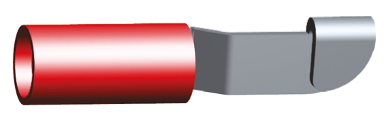 TE Connectivity Knife Disconnect Splice Connector, Red, Insulated, Tin 22 → 16 AWG