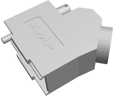 TE Connectivity ADK Series Zinc Angled D Sub Backshell, 9 Way, Strain Relief