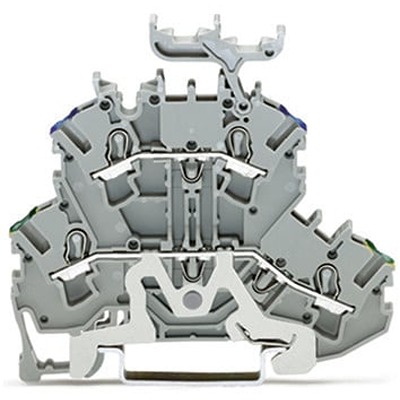 WAGO 2002-2247 TOPJOB S Series Grey, 2.5mm², 2-Level, Push In Termination, ATEX, CSA, IECEx