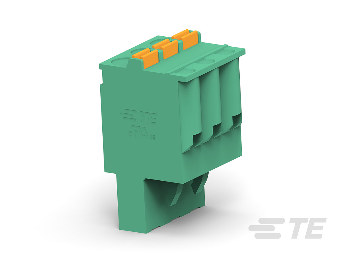 TE Connectivity Pluggable Terminal Block, 2-Contact, 5 mm Pitch, 1-Row