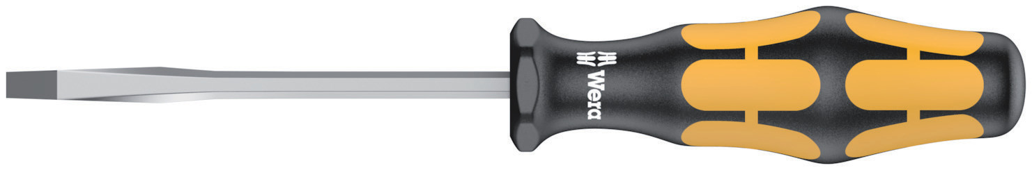 Wera Slotted  Screwdriver, 3.5 mm Tip, 80 mm Blade, 161 mm Overall