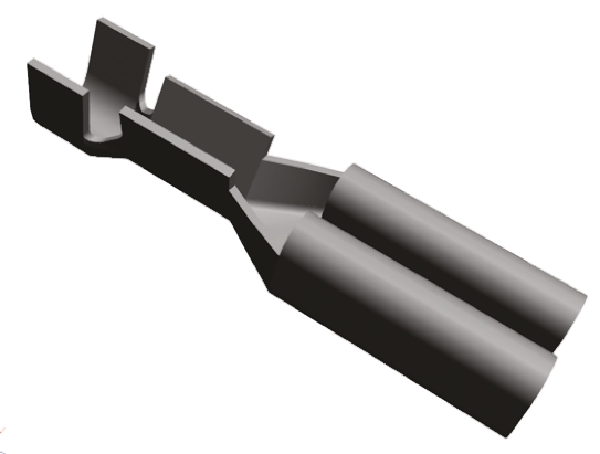 TE Connectivity FASTIN-FASTON .110 Uninsulated Female Spade Connector, Receptacle, 2.79 x 0.51mm Tab Size, 0.3mm² to