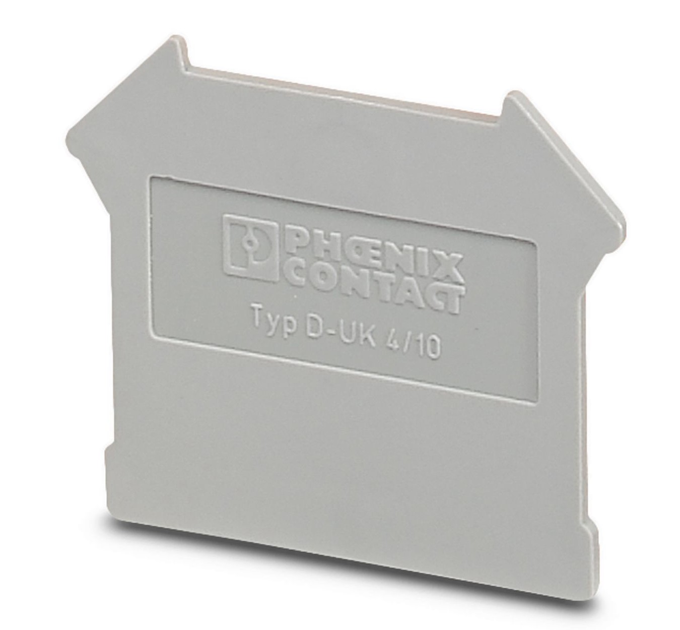 Phoenix Contact D-UK 4/10-NS 35 Series End Cover for Use with DIN Rail Terminal Blocks