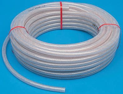 RS PRO PVC, Hose Pipe, 50mm ID, 62mm OD, Clear, 15m