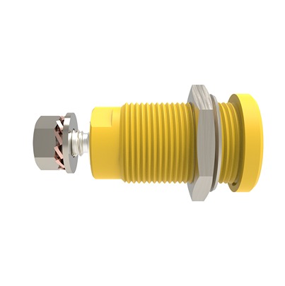 Schutzinger Red Female Banana Connector, 4 mm Connector, M4 Thread Termination, 32A, 1.5 kV dc, 1 kV dc, 600 V dc,
