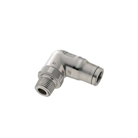 Legris LF 3800 - 316L Series Elbow Threaded Adaptor, Push In 6 mm to R 1/8 Male, Tube-to-Port Connection Style, 3889 06