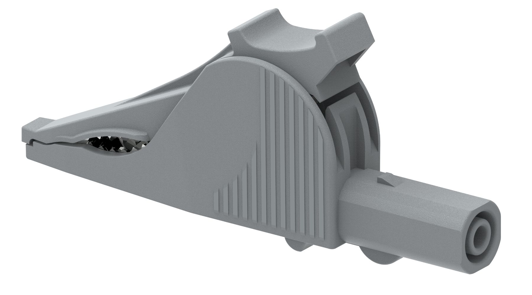 Electro PJP Alligator Clip, Nickel-Plated Steel Contact, 36A, Grey
