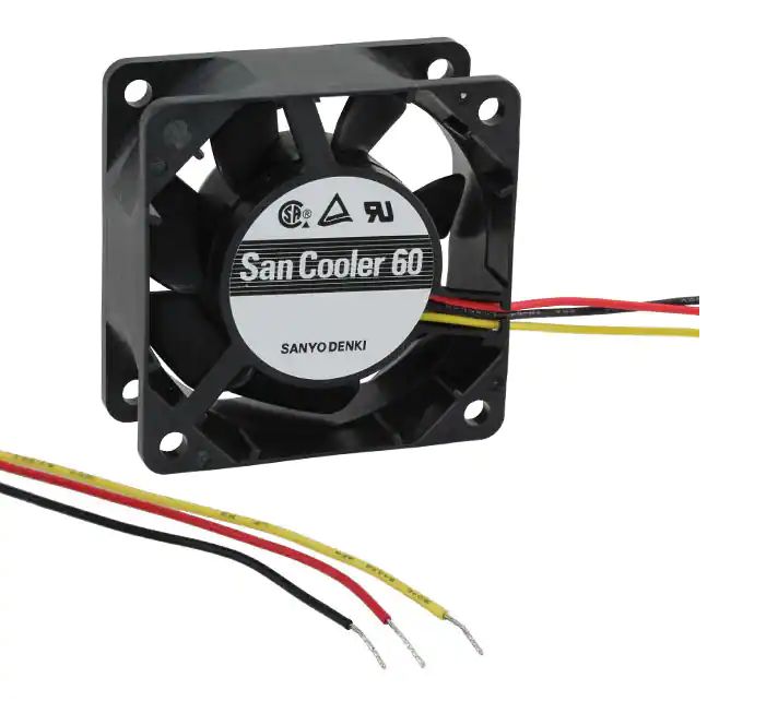 Sanyo Denki 109P Series Axial Fan, 5 V dc, DC Operation, 13.6m³/h, 1.6W, 320mA Max, 40 x 40 x 20mm