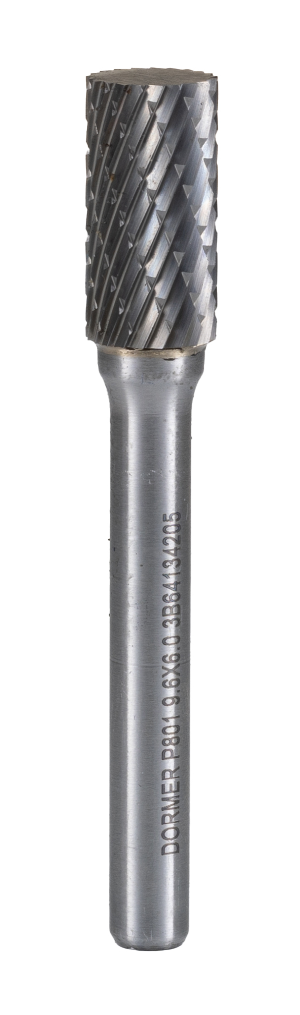 Dormer P801 Series Cylinder Burr, 9.6mm Capacity, Carbide Blade