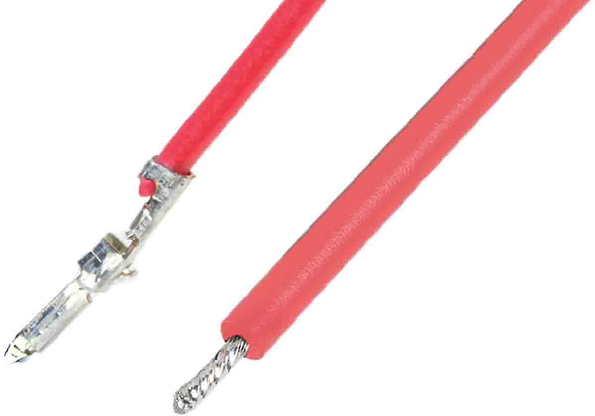 Molex Male PicoBlade to Unterminated Crimped Wire, 225mm, 28AWG, Red