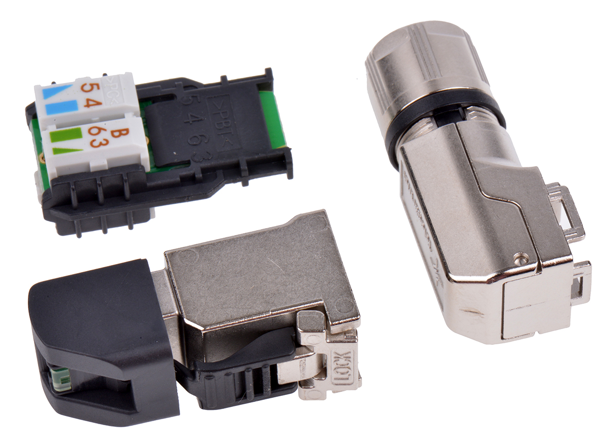 Telegartner MFP8 Series Male RJ45 Connector, Cable Mount, Cat6a Right Angle 4P4C -Way